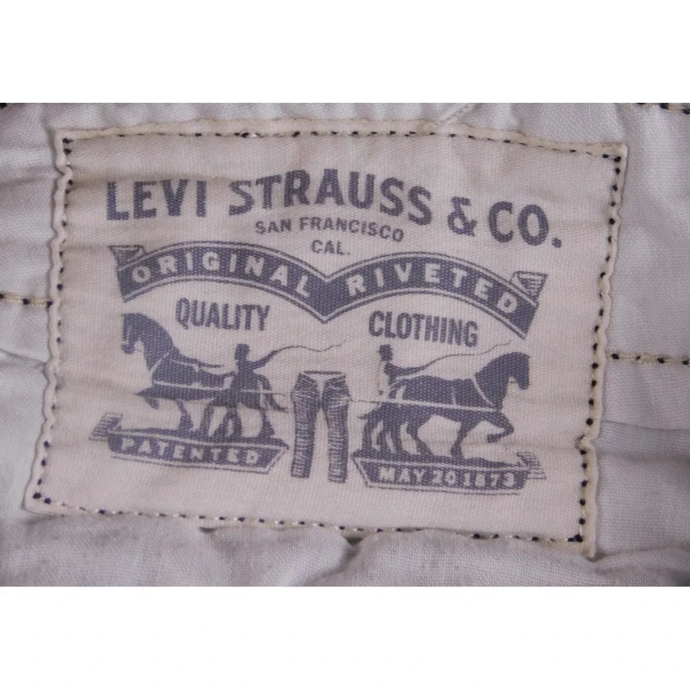 Levi's Cargo Shorts Flap Poscket Casual Cotton Flat Front Brown Plad Sz 34  C144
